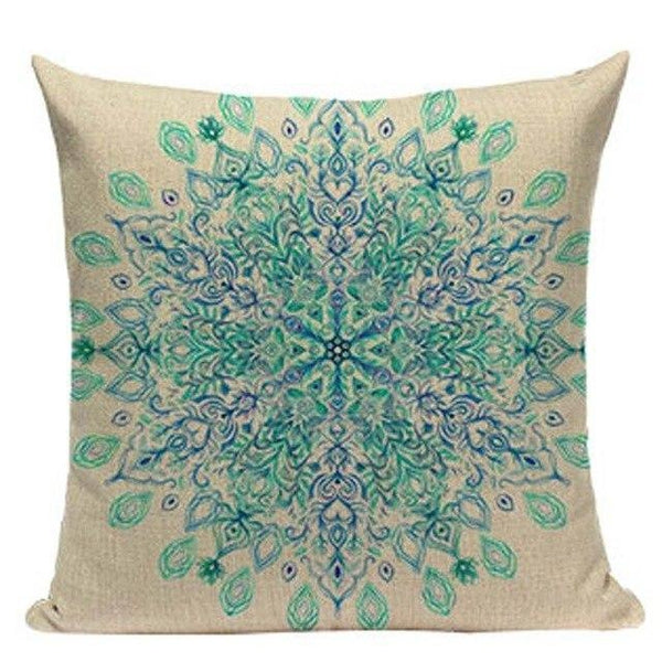 Colorful Flower Mandala Hippie Cushion Covers-Tiptophomedecor-Interior-Design-Home-Decor