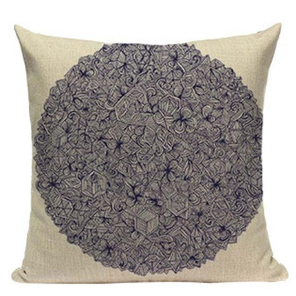 Colorful Flower Mandala Hippie Cushion Covers-Tiptophomedecor-Interior-Design-Home-Decor