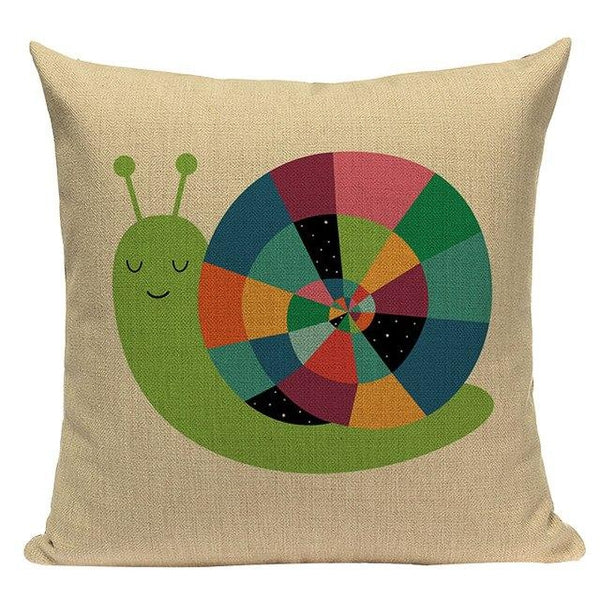Colorful Nordic Modern Rainbow Animal Throw Pillow Covers-Tiptophomedecor