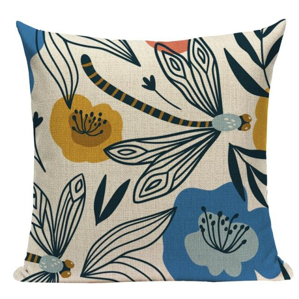 Colorful Spring Butterfly Dragonfly Cushion Covers-TipTopHomeDecor