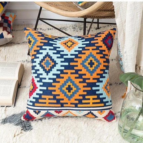 Colorful Tribal Embroidered Cushion Covers-Tiptophomedecor-Interior-Design-Home-Decor