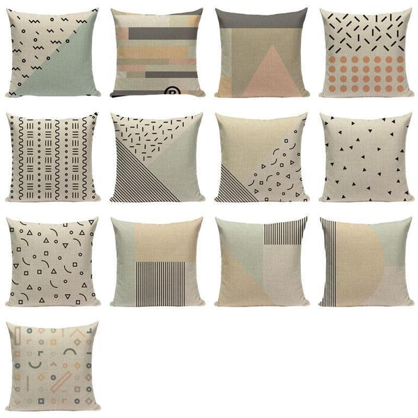 Creative Pastel Stripes Dots Nordic Throw Pillow Cases-Tiptophomedecor-Interior-Design-Home-Decor