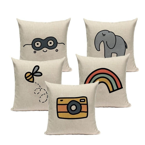 Cute Simple Camera Animal Cartoon Cushion Covers-TipTopHomeDecor