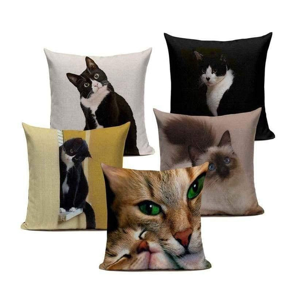 Tiptophomedecor Cute Sweet Cat Cushion Covers
