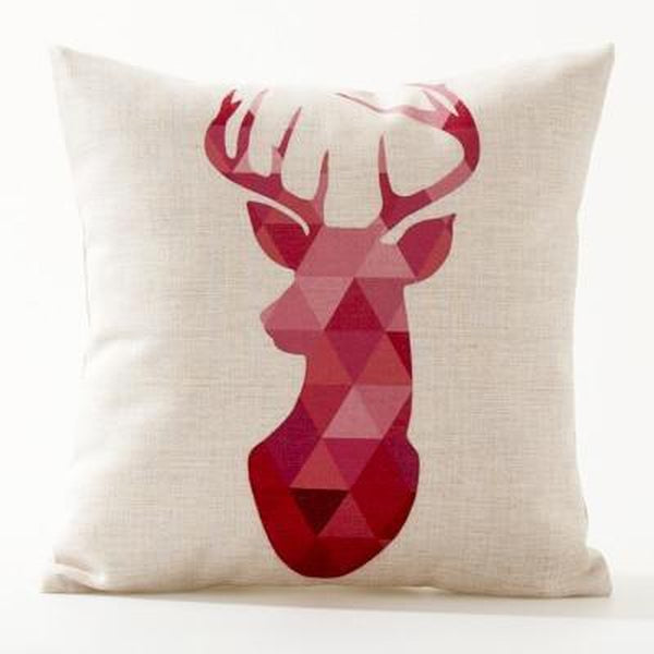 Dark Blue Turquoise Red Nordic Animal Quote Cushion Covers-Tiptophomedecor