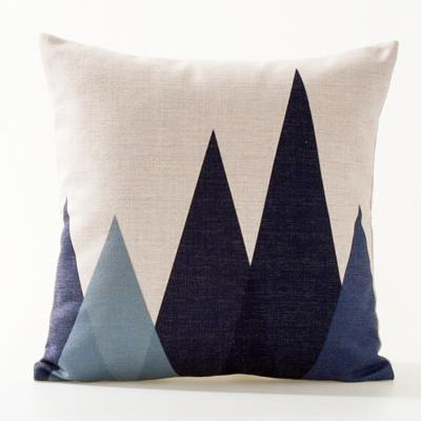 Dark Blue Turquoise Red Nordic Animal Quote Cushion Covers-Tiptophomedecor