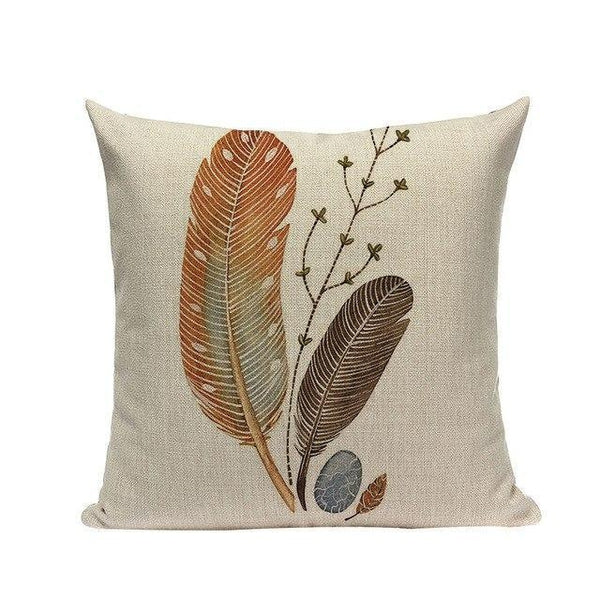 Bohemian Tribal Painted Feather Cushion Covers-Tiptophomedecor-Interior-Design-Home-Decor