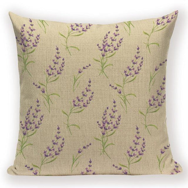 Lavender Flower Cushion Covers