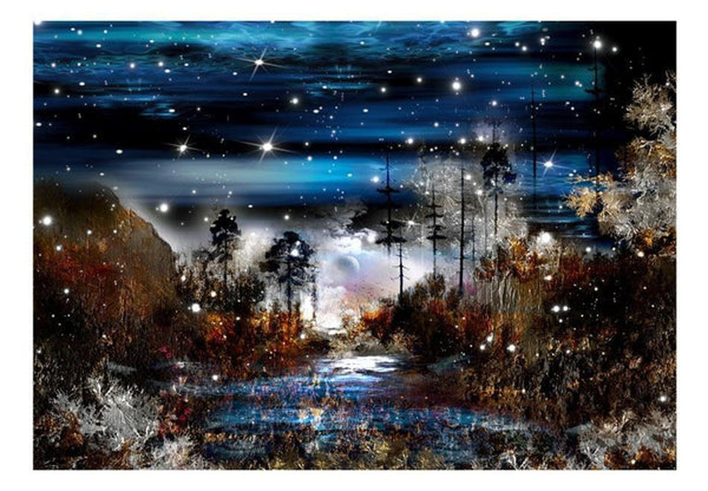 Wall mural - Night in the forest-TipTopHomeDecor