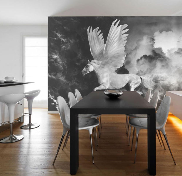Wall mural - Pegasus on the way to Mount Olympus-TipTopHomeDecor