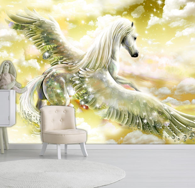 Wall mural - Pegasus (Yellow)-TipTopHomeDecor