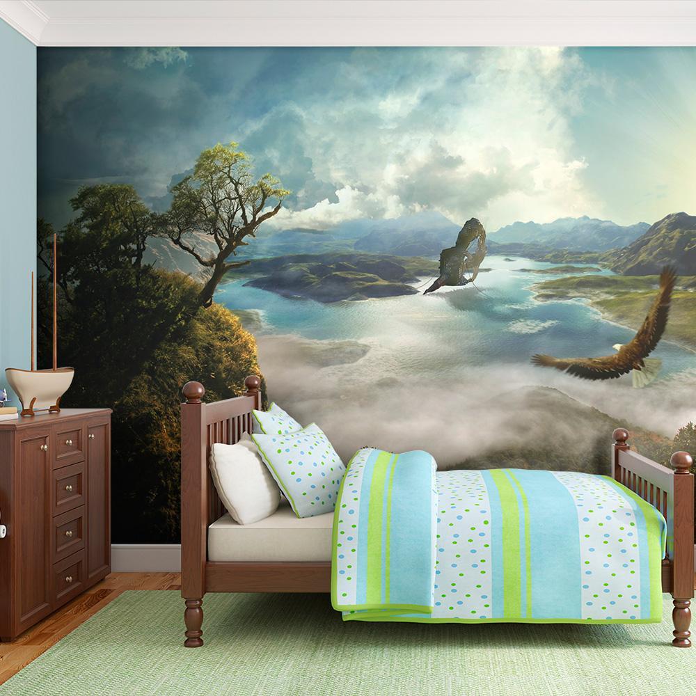 Wall mural - The flight over the lake-TipTopHomeDecor