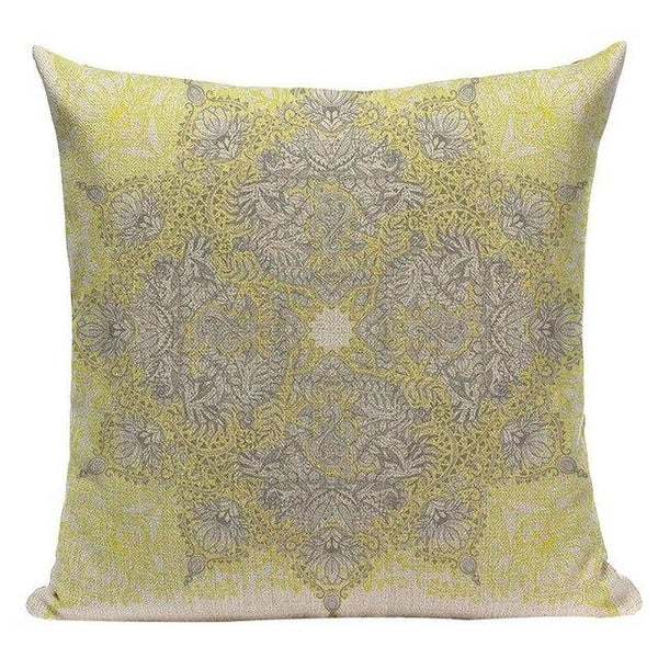 Floral Bohemian Mandala Geometric Cushion Covers-Tiptophomedecor