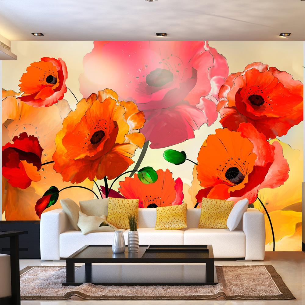 Wall mural - Velvet Poppies-TipTopHomeDecor