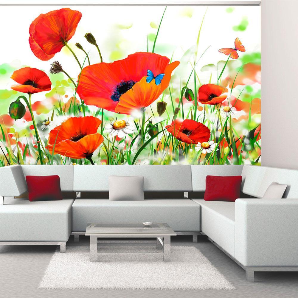 Wall mural - Country poppies-TipTopHomeDecor