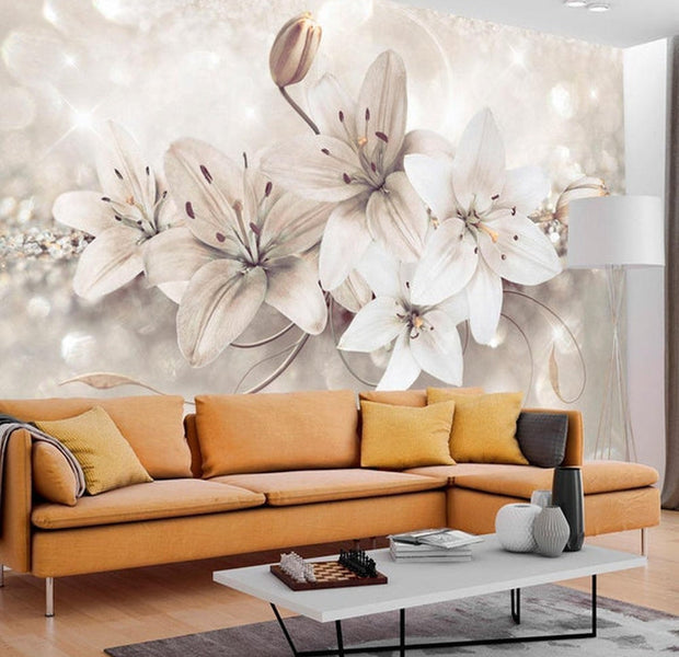 Wall mural - Diamond Lilies-TipTopHomeDecor