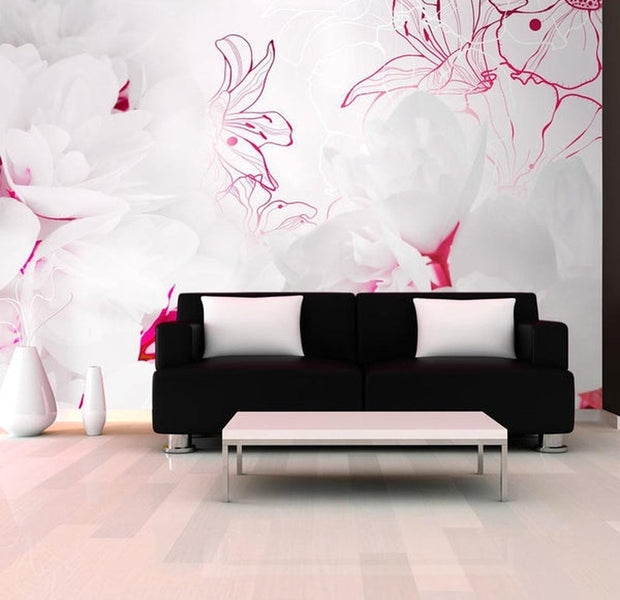 Wall mural - Enveloped in white-TipTopHomeDecor