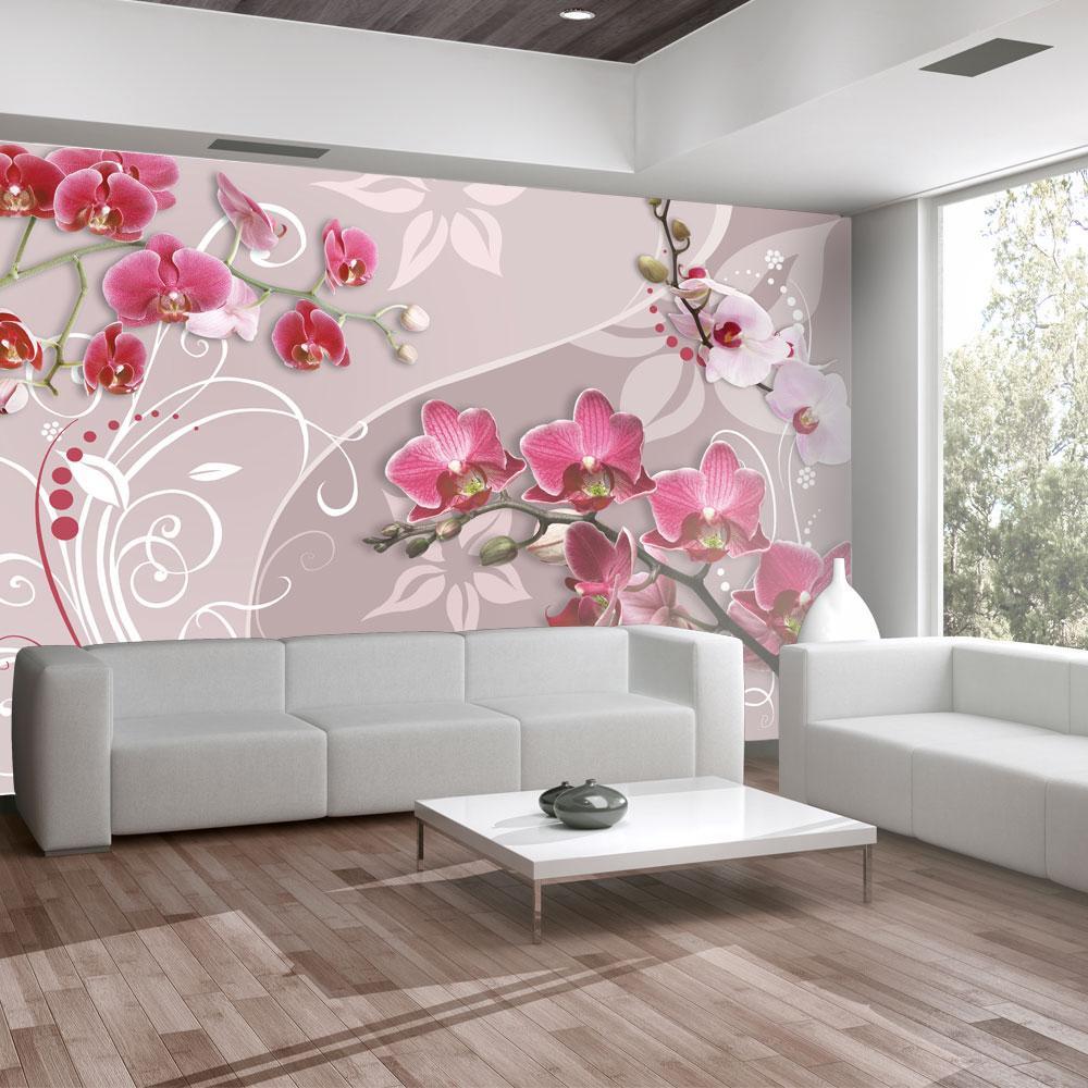 Wall mural - Flight of pink orchids-TipTopHomeDecor