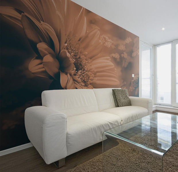 Wall mural - Gerbera in bronze-TipTopHomeDecor