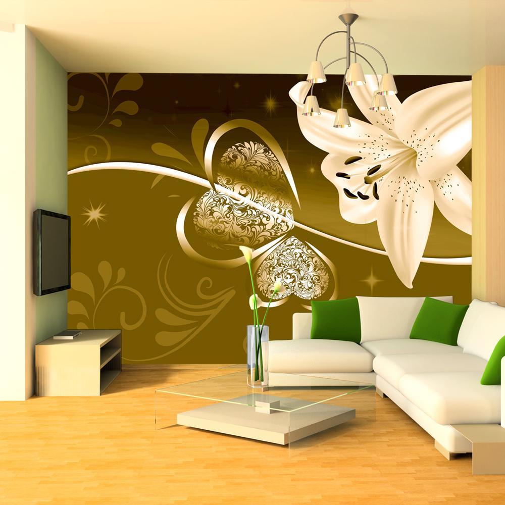 Wall mural - Lily in shades of green-TipTopHomeDecor
