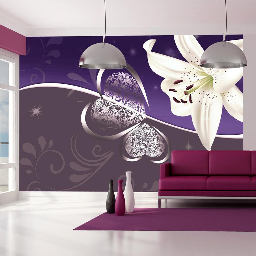 Wall mural - Lily in shades of violet-TipTopHomeDecor