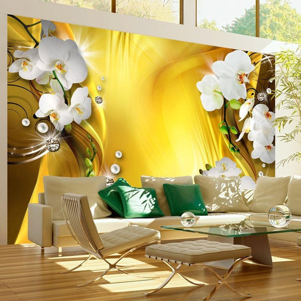 Wall mural - Orchid in Gold-TipTopHomeDecor