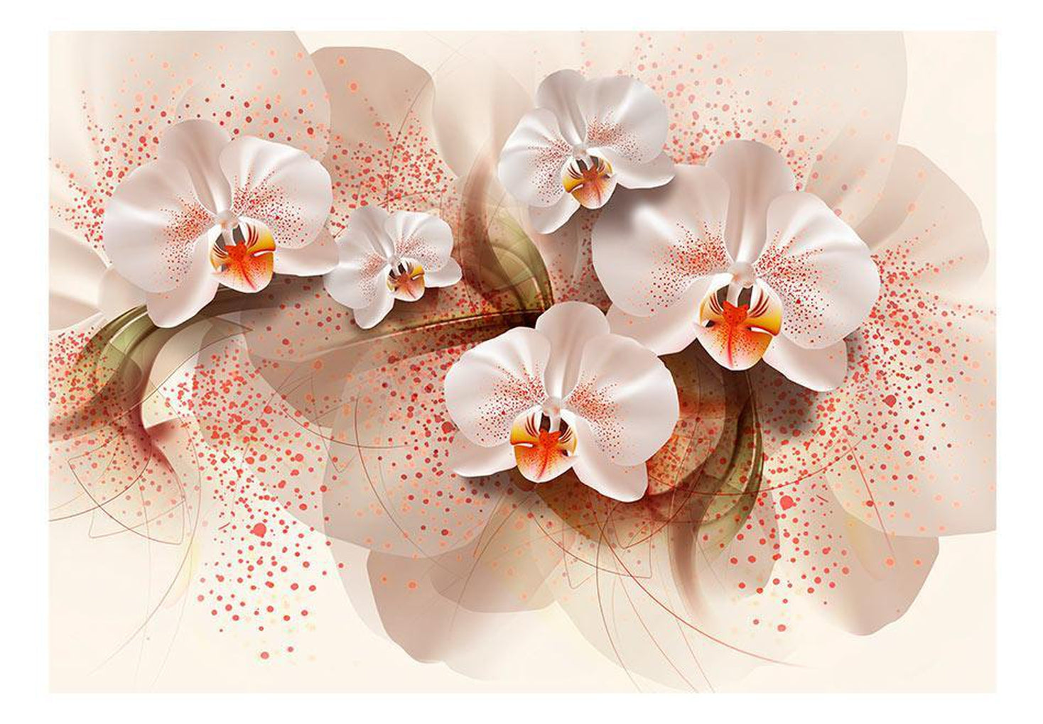 Wall mural - Pale yellow orchids-TipTopHomeDecor