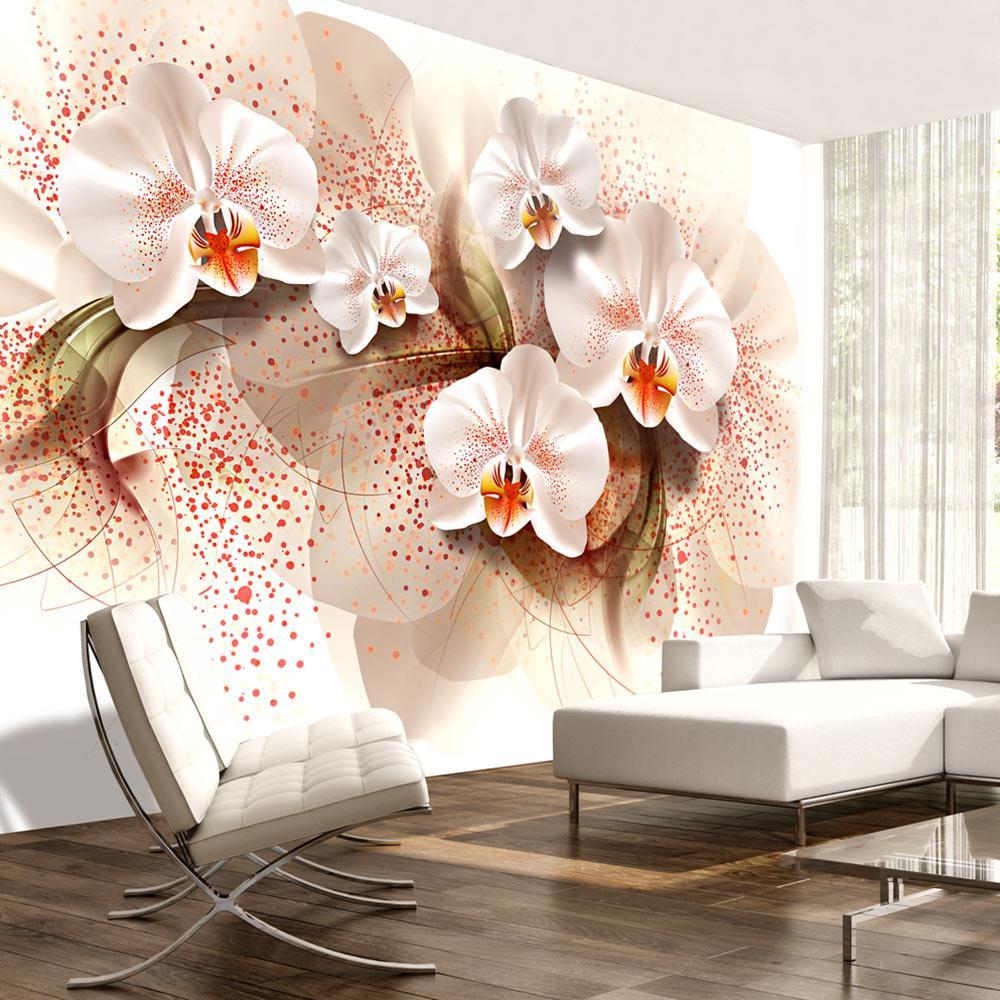 Wall mural - Pale yellow orchids-TipTopHomeDecor