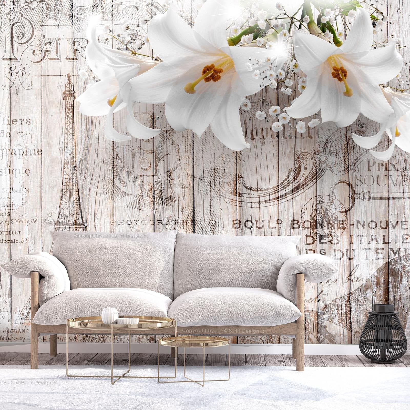 Wall mural - Parisian Lilies-TipTopHomeDecor