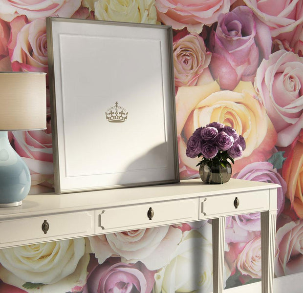 Wall mural - Pastel roses-TipTopHomeDecor