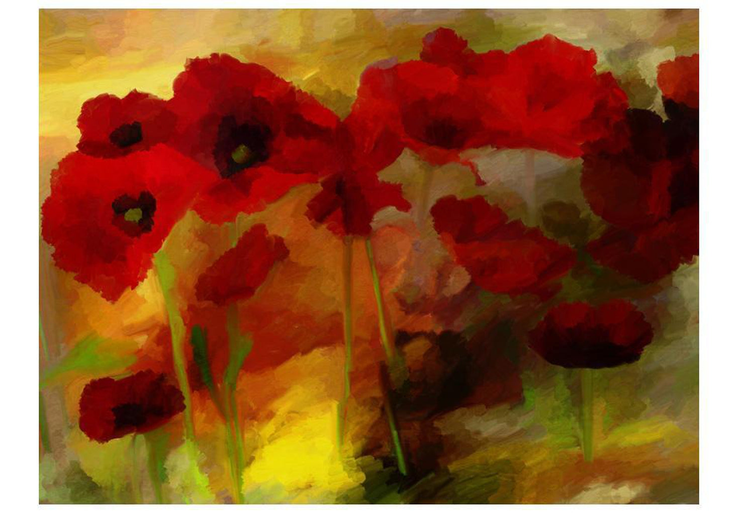 Wall mural - Poppies in warm tone-TipTopHomeDecor
