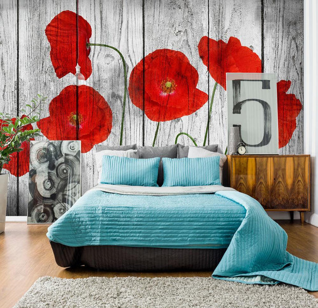 Wall mural - Tale of Red Poppies-TipTopHomeDecor