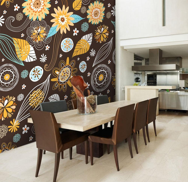 Wall mural - Transparent flowers-TipTopHomeDecor