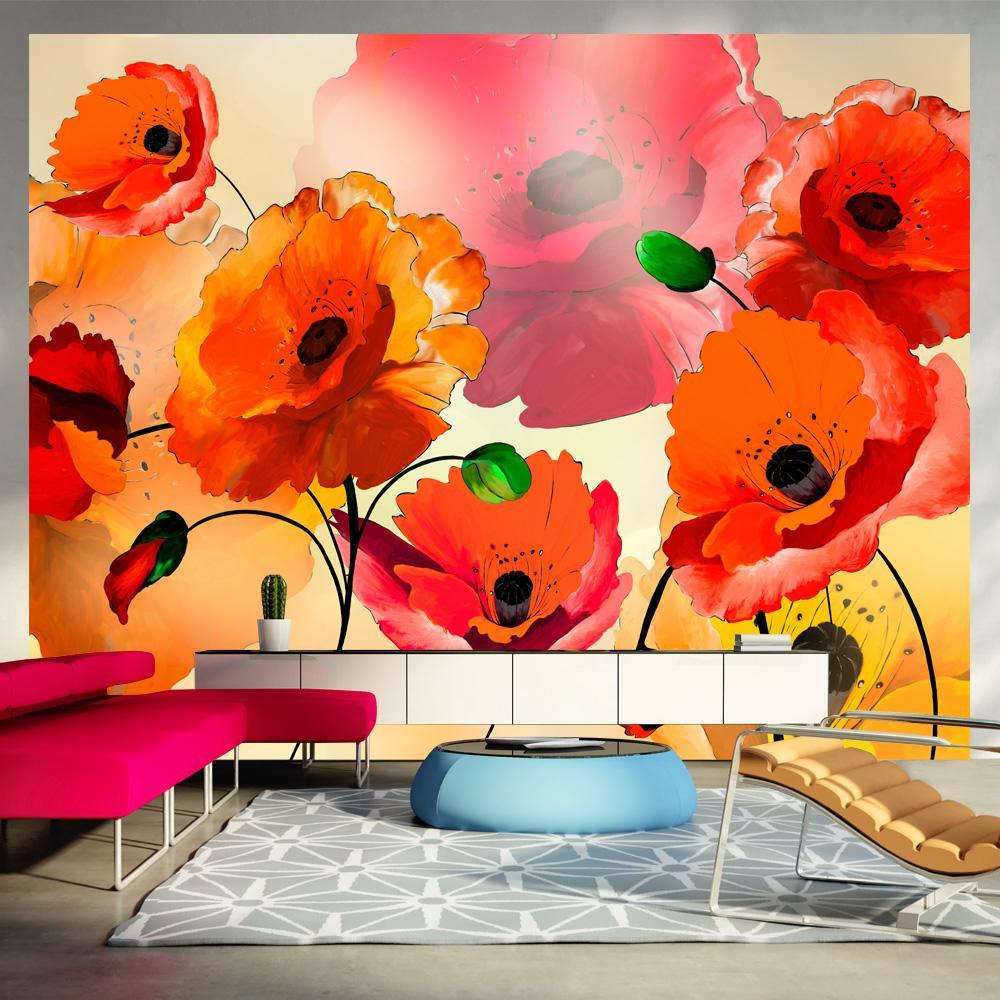 Wall mural - Velvet poppies-TipTopHomeDecor