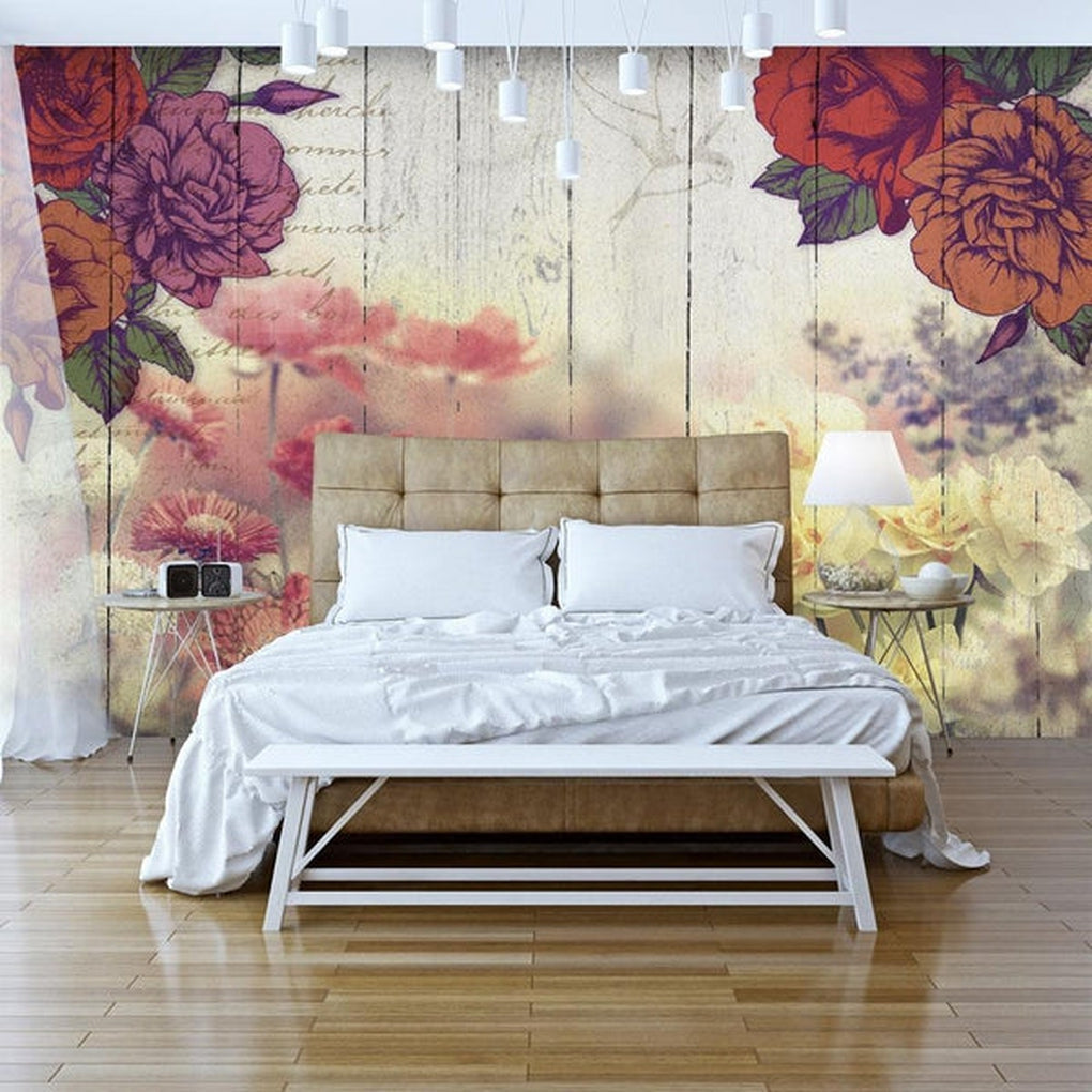 Wall mural - Vintage Flowers-TipTopHomeDecor