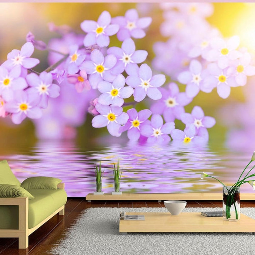 Wall mural - Violet Petals In Bloom-TipTopHomeDecor