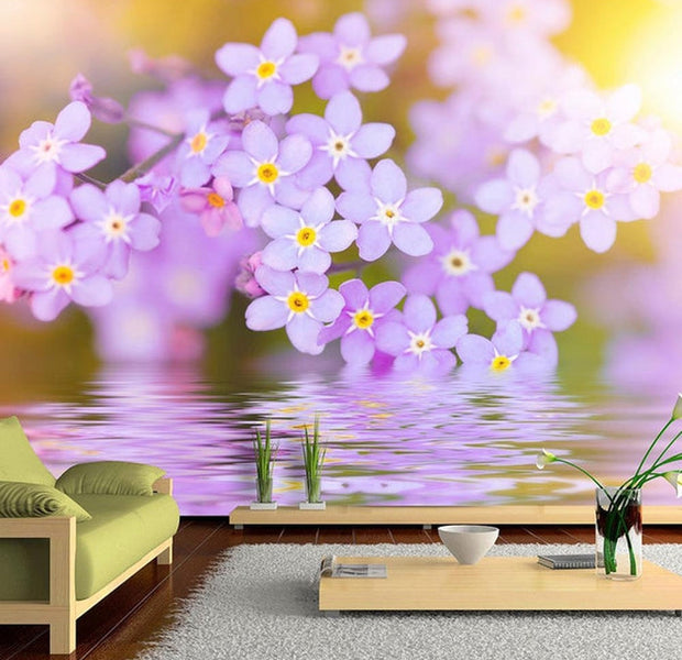 Wall mural - Violet Petals In Bloom-TipTopHomeDecor