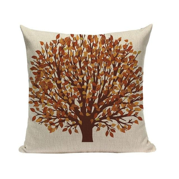 Flower Tree Botanical Colorful Linen Cushion Covers-TipTopHomeDecor