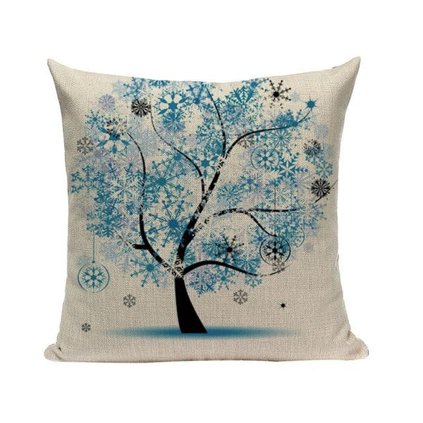 Flower Tree Botanical Colorful Linen Cushion Covers-TipTopHomeDecor