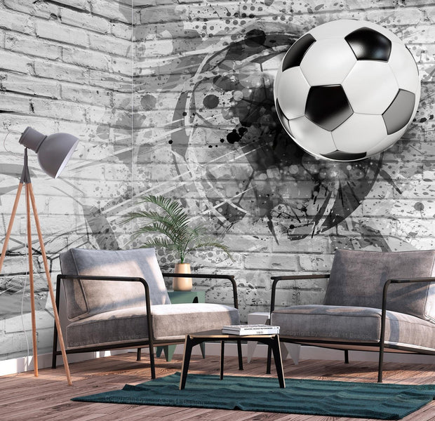 Football Wall Mural - Football Brick Wall-Tiptophomedecor