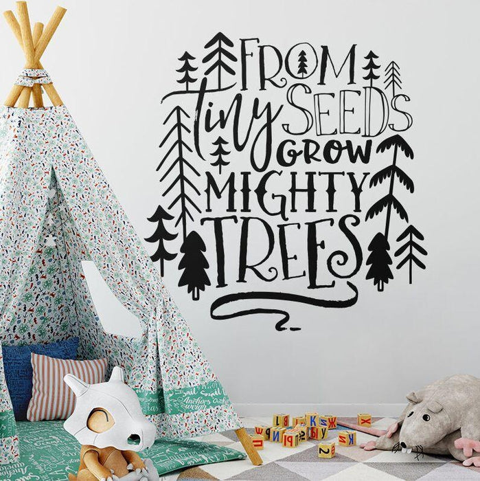 From Tiny Seeds Grow Quote Decal Wall Sticker-TipTopHomeDecor