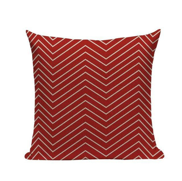 Funky Coral Red Abstract Geometric Throw Pillow Cases-Tiptophomedecor-Interior-Design-Home-Decor