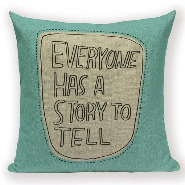 Funny Cartoon Quote Decoration Cushion Covers-TipTopHomeDecor