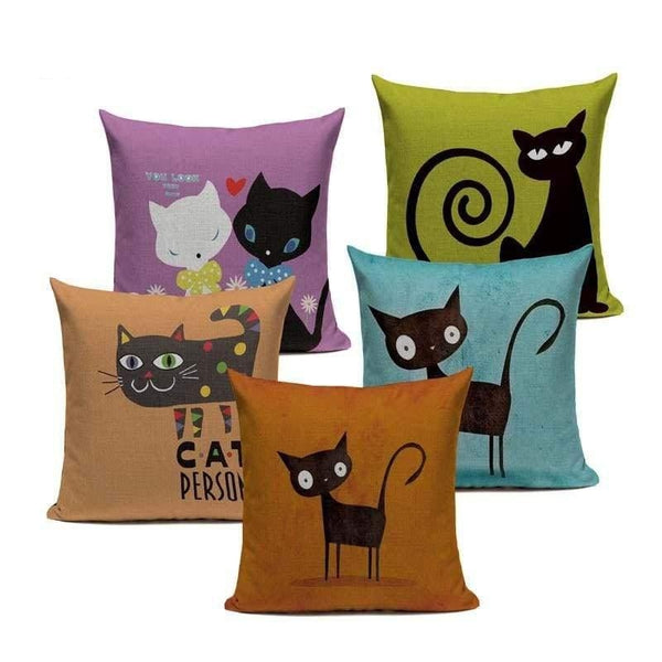 Tiptophomedecor Funny Cat Eyes Cushion Covers