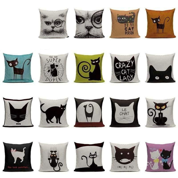 Tiptophomedecor Funny Cat Eyes Cushion Covers