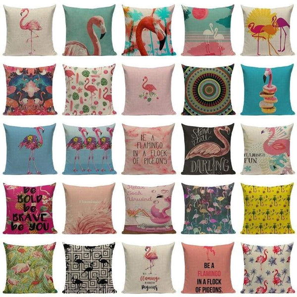Tiptophomedecor Funny Flamingo Throw Pillow Covers
