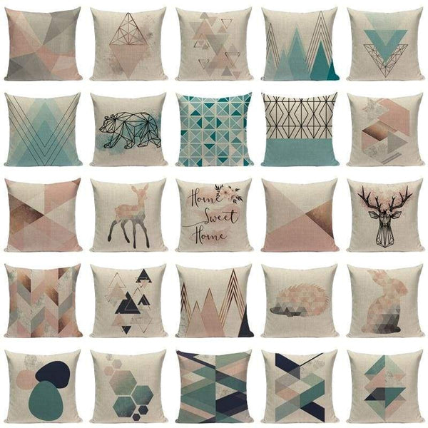 Geometric Animal Cushion Covers-TipTopHomeDecor