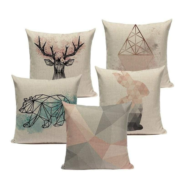 Geometric Animal Cushion Covers-TipTopHomeDecor