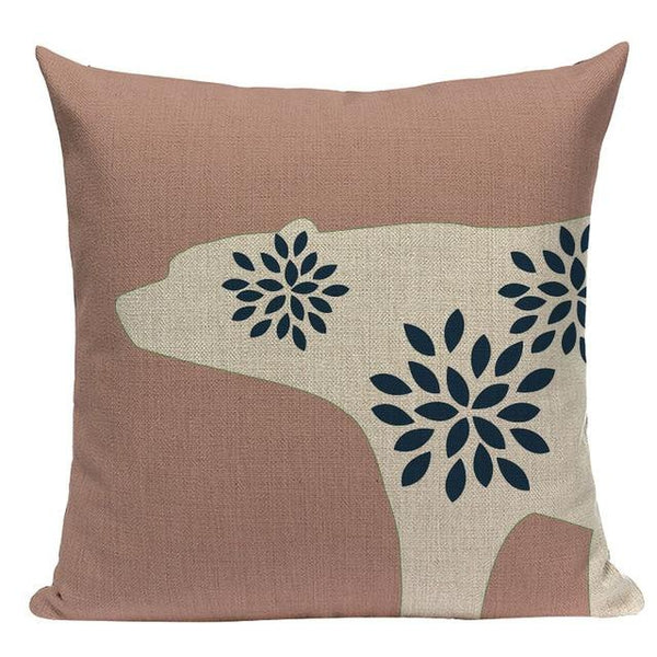 Geometric Pink Grey Nordic Deer Cushion Covers-Tiptophomedecor-Interior-Design-Home-Decor