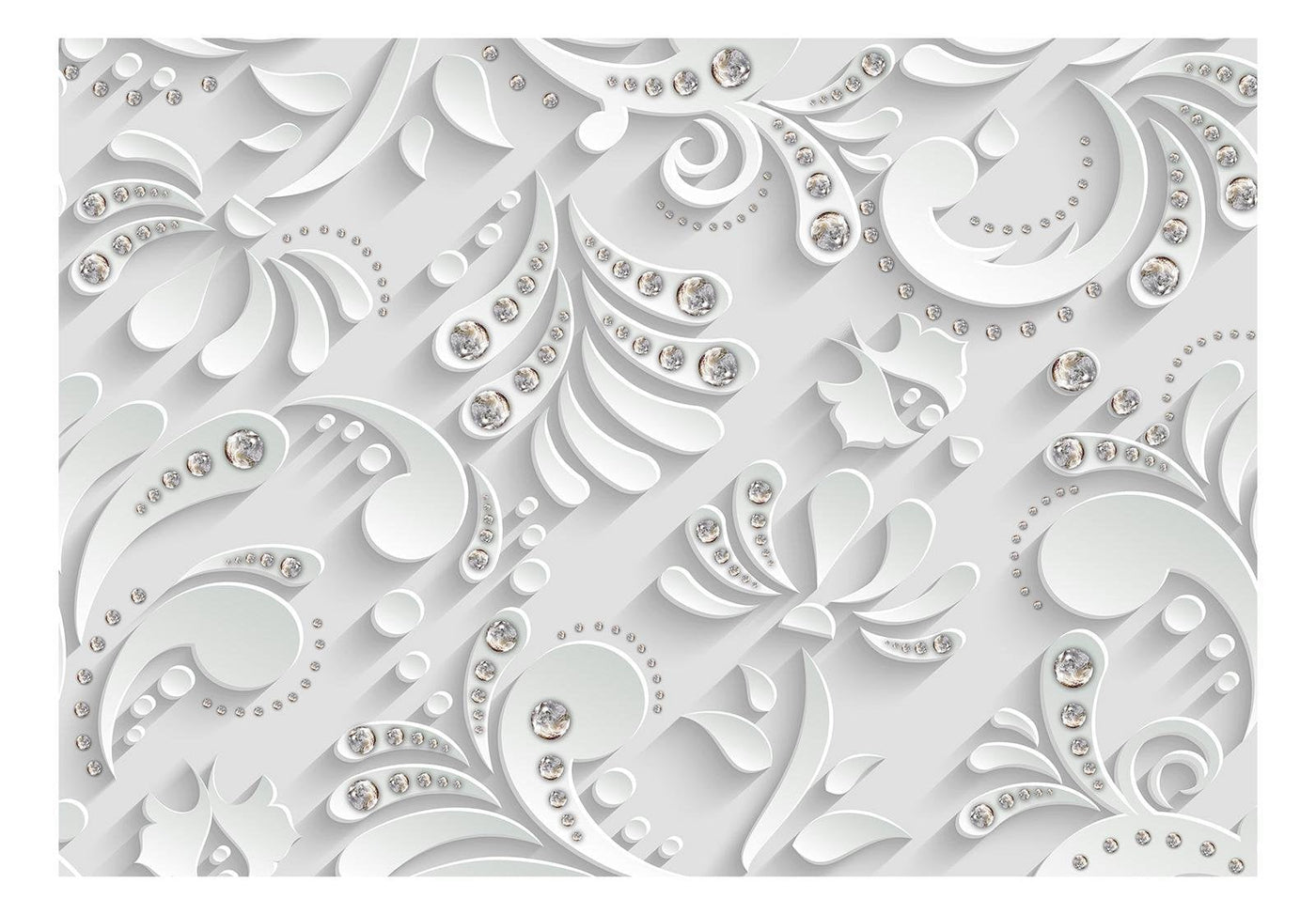 Wall mural - Flowers with Crystals-TipTopHomeDecor